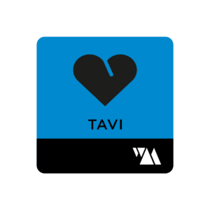 Weltenmacher TAVI Logo, Heart on blue ground